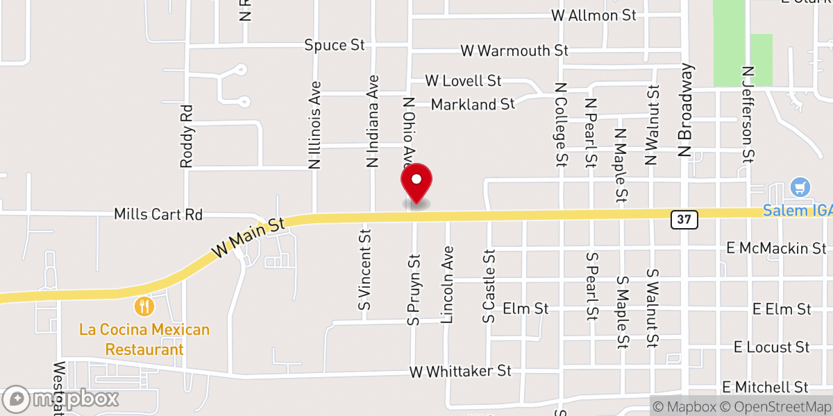 Map showing location of St Theresa's Catholic Church