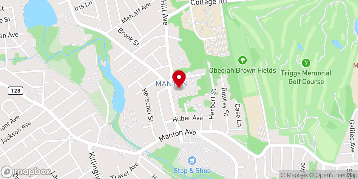 Map showing location of St. Thomas Catholic Church