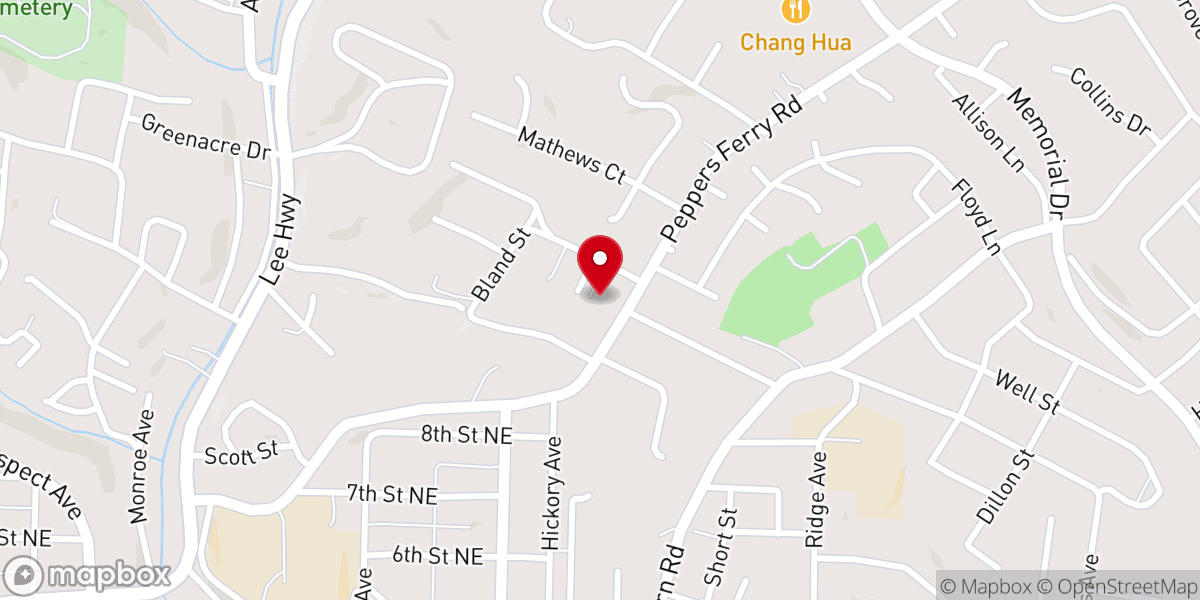 Map showing location of Mayflower Christian Academy