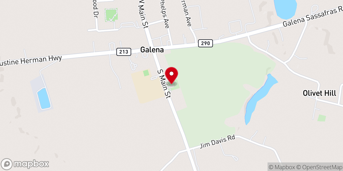 Map showing location of Olivet United Methodist Church