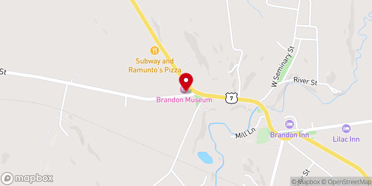 Map showing location of Brandon Baptist Church