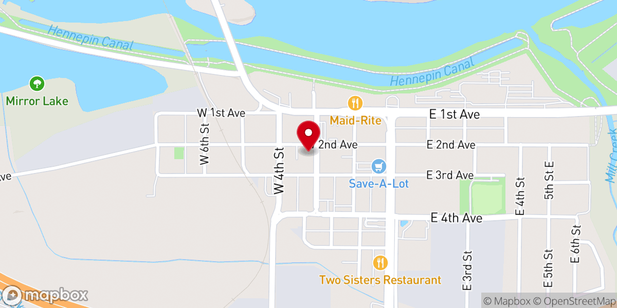Map showing location of Trinity United Methodist