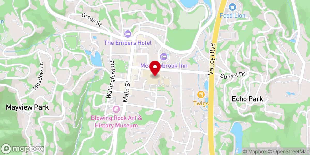 Map showing location of Antioch Community Church of Boone
