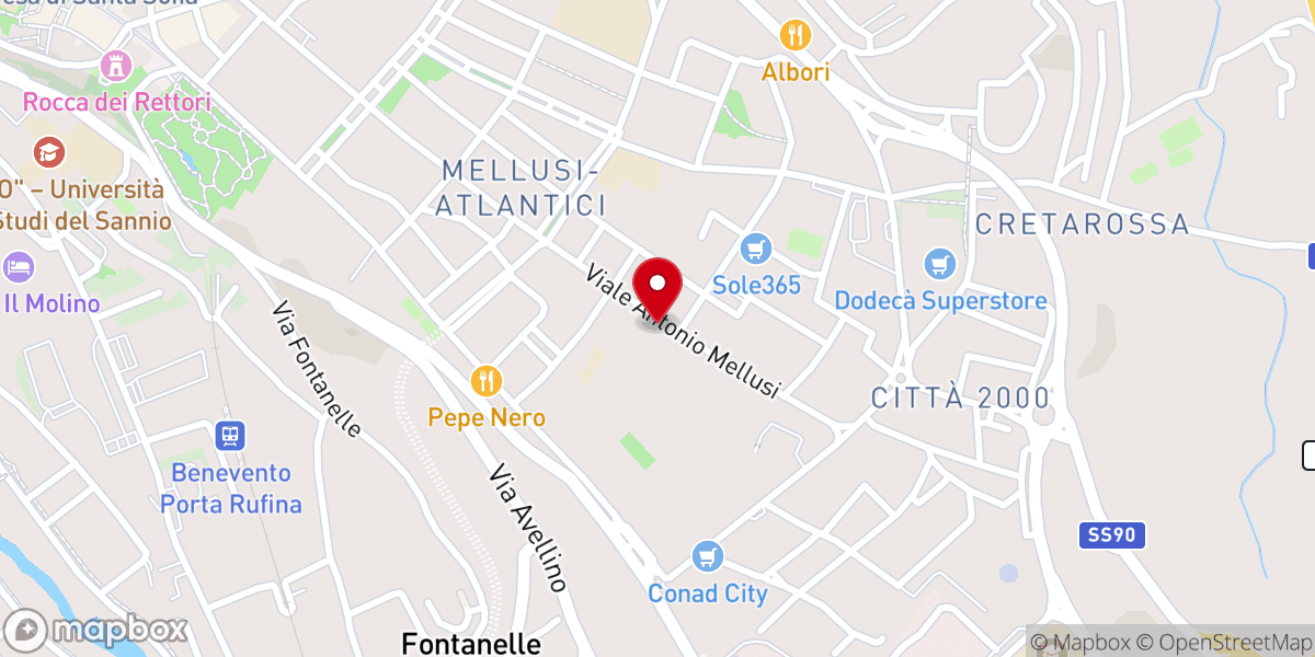 Map showing location of Telebene la Televisione Spirituale Cristiana