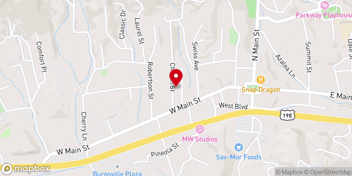 Map showing location of First Presbyterian Church