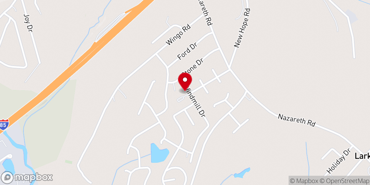 Map showing location of Community Baptistt Church