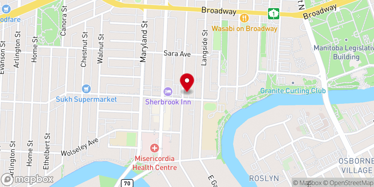 Map showing location of St. Demetrios Romanian Orthodox Church