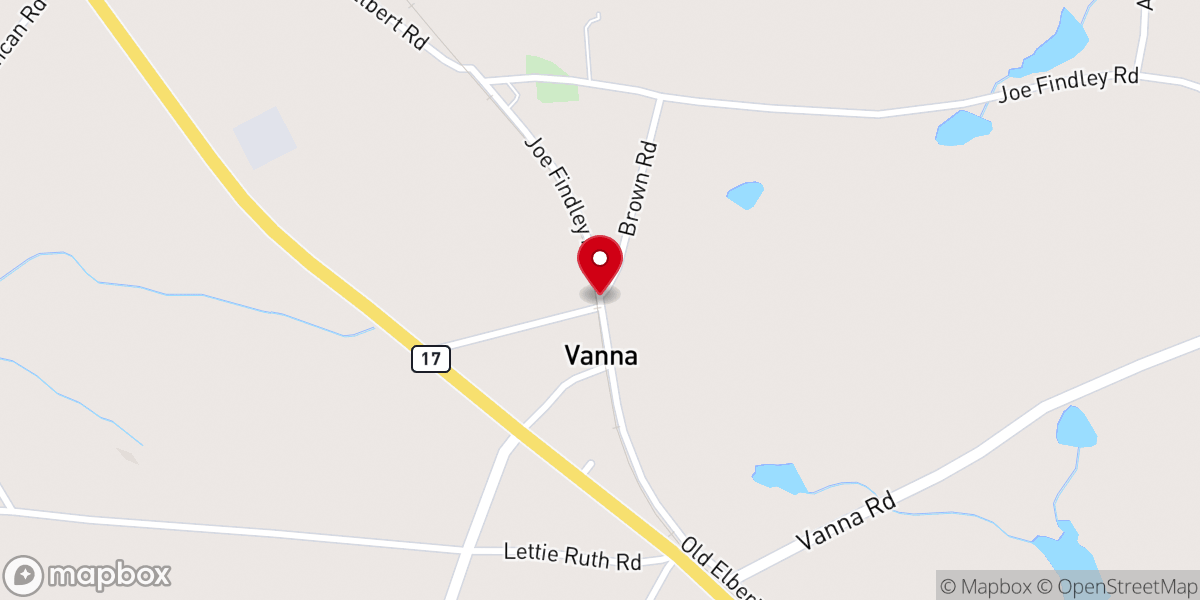 Map showing location of Vanna Chapel