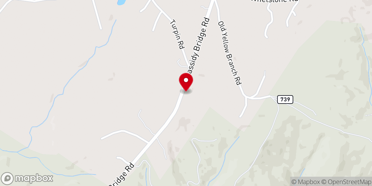 Map showing location of Gaith Chapel Baptist Church