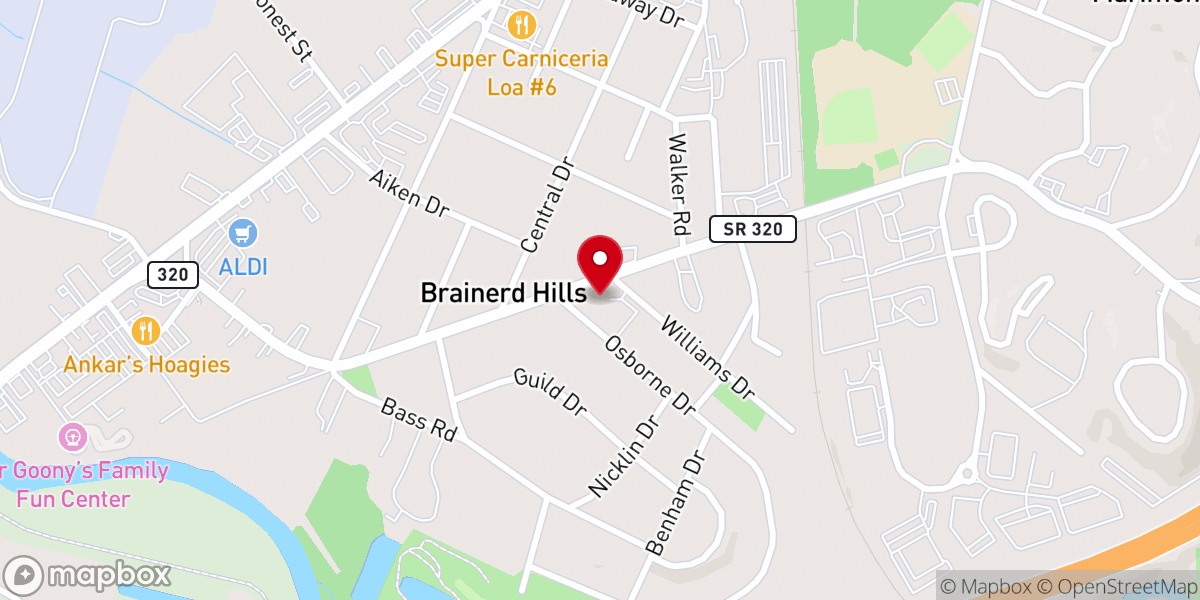 Map showing location of Wyley Memorial Methodist Church