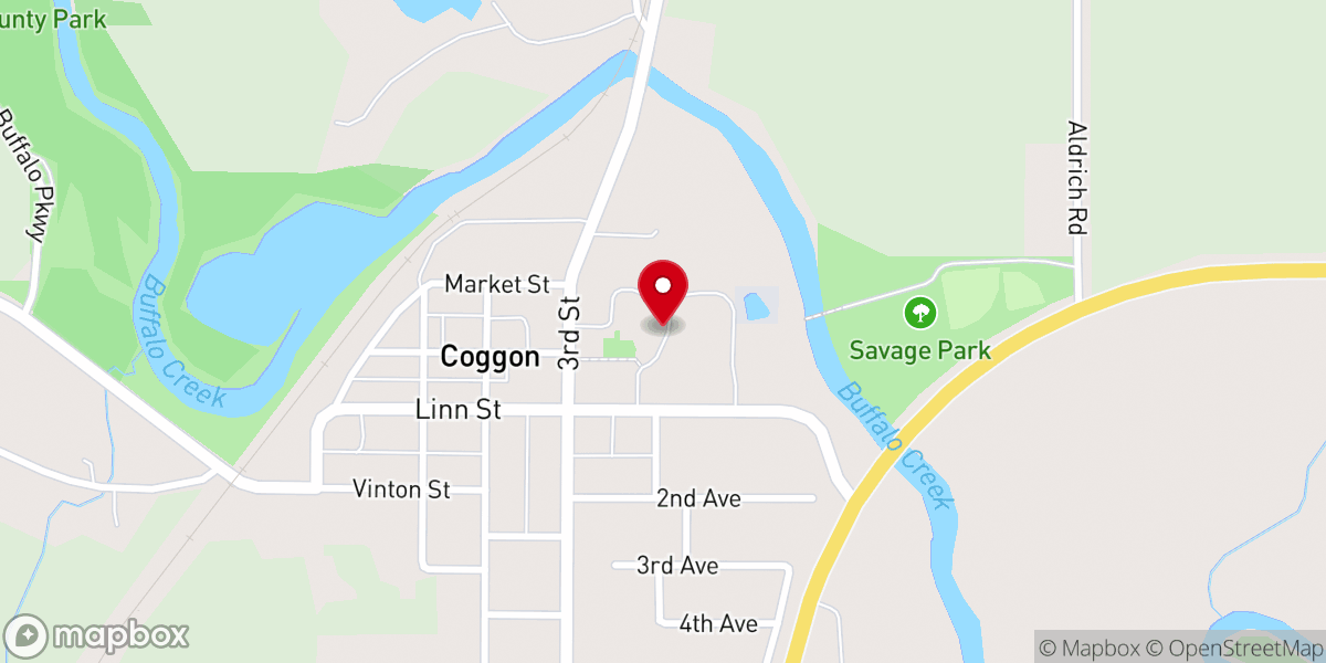 Map showing location of Faith Mission Thrift Store