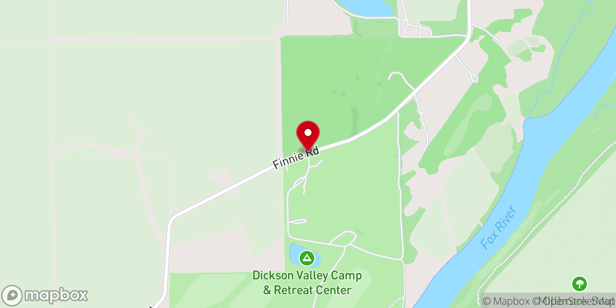 Map showing location of Young Christian Retreat Center of Elgin