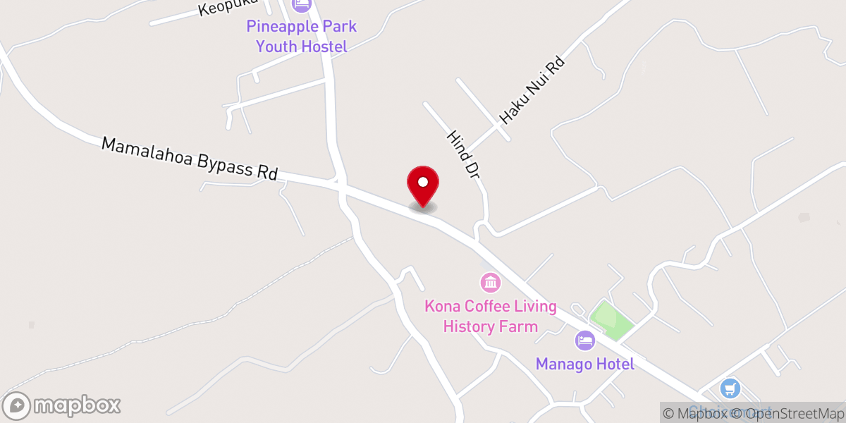 Map showing location of Kona Faith Center