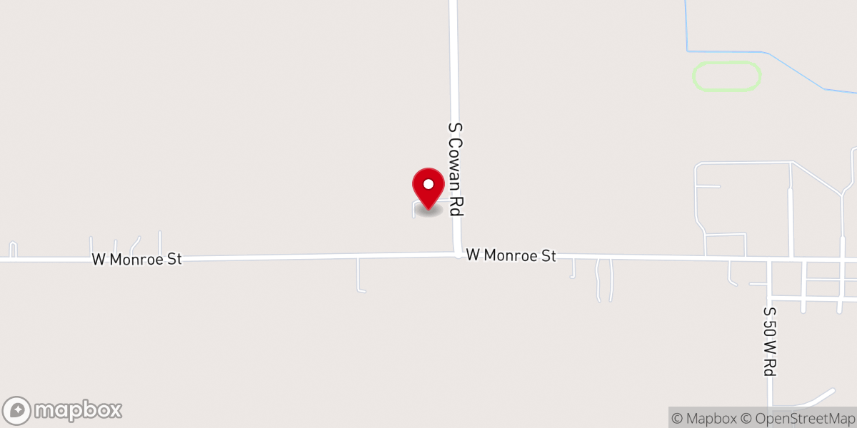 Map showing location of Liberty Baptist Church