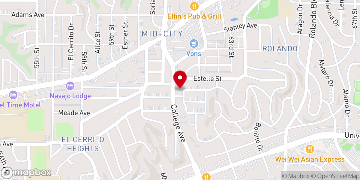 Map showing location of College Center Covenant Church