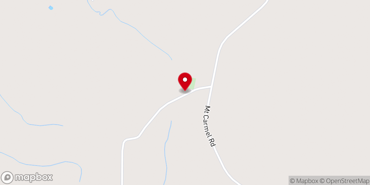 Map showing location of Mt Zion Church