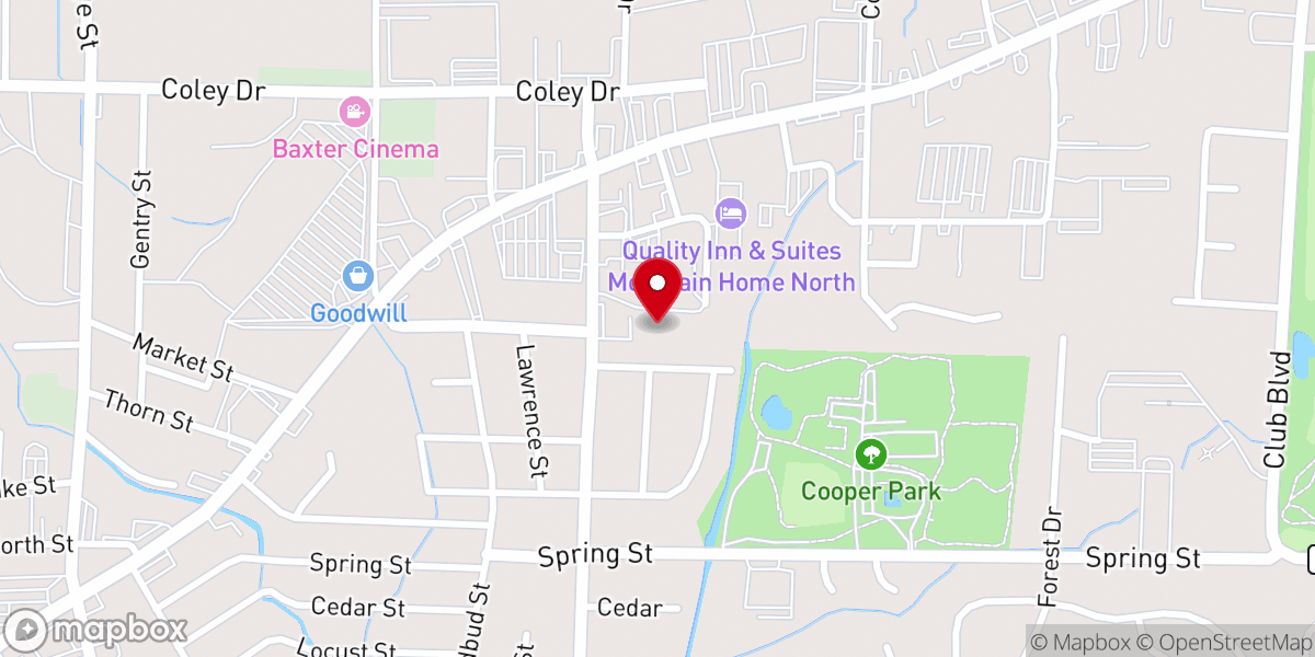 Map showing location of Calvary Chapel Twin Lakes