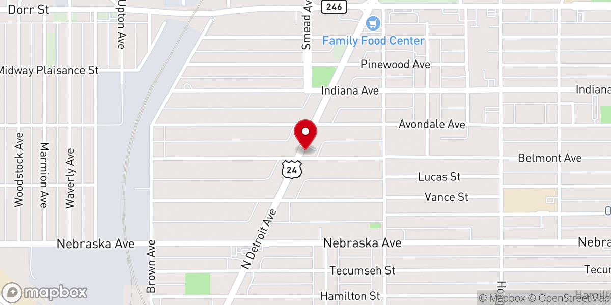 Map showing location of Solid Rock Assembly of God Church