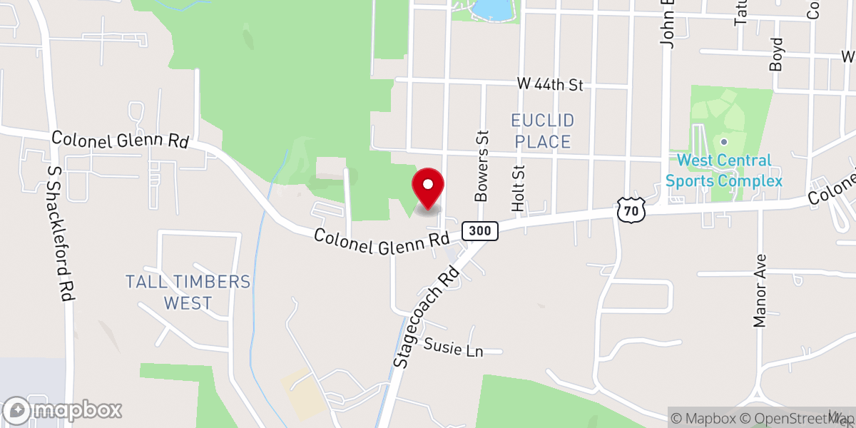 Map showing location of Green Memorial Baptist Church
