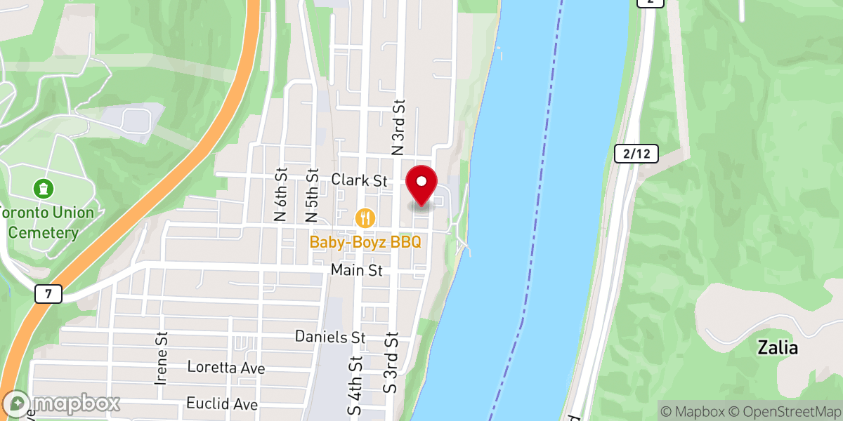 Map showing location of Crossroads North River