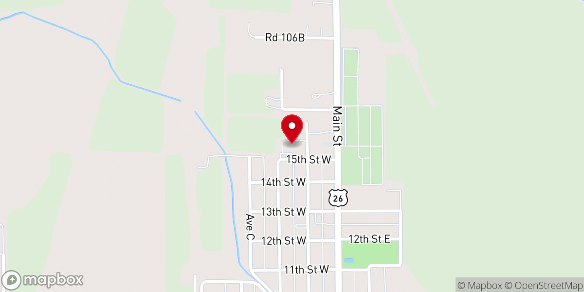 Map showing location of Bayard Church of Christ