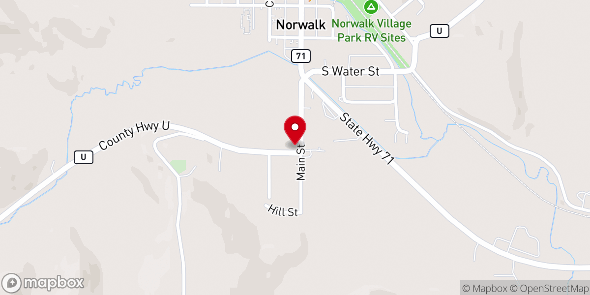 Map showing location of St. Augustine Catholic Church