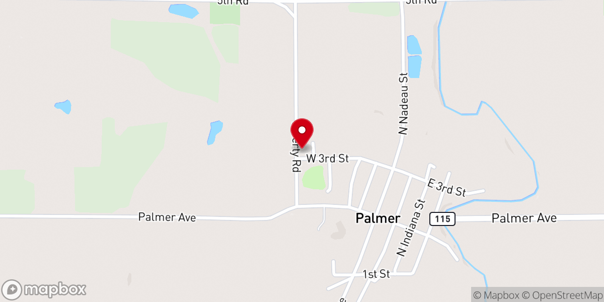 Map showing location of St Paul Lutheran Church