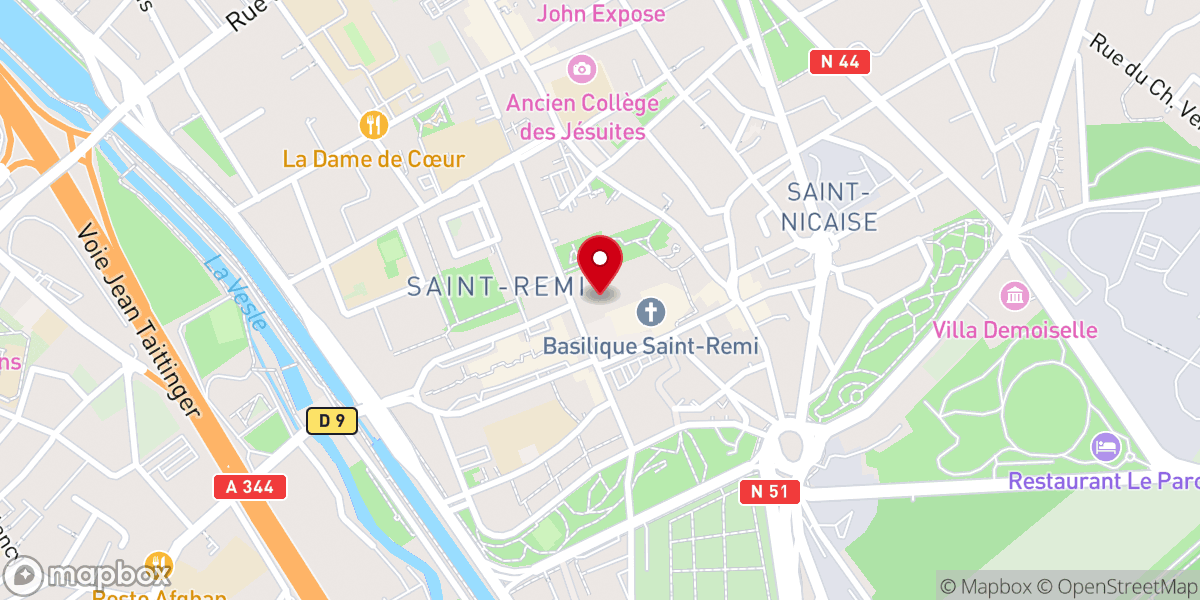 Map showing location of Musée Saint-Remi