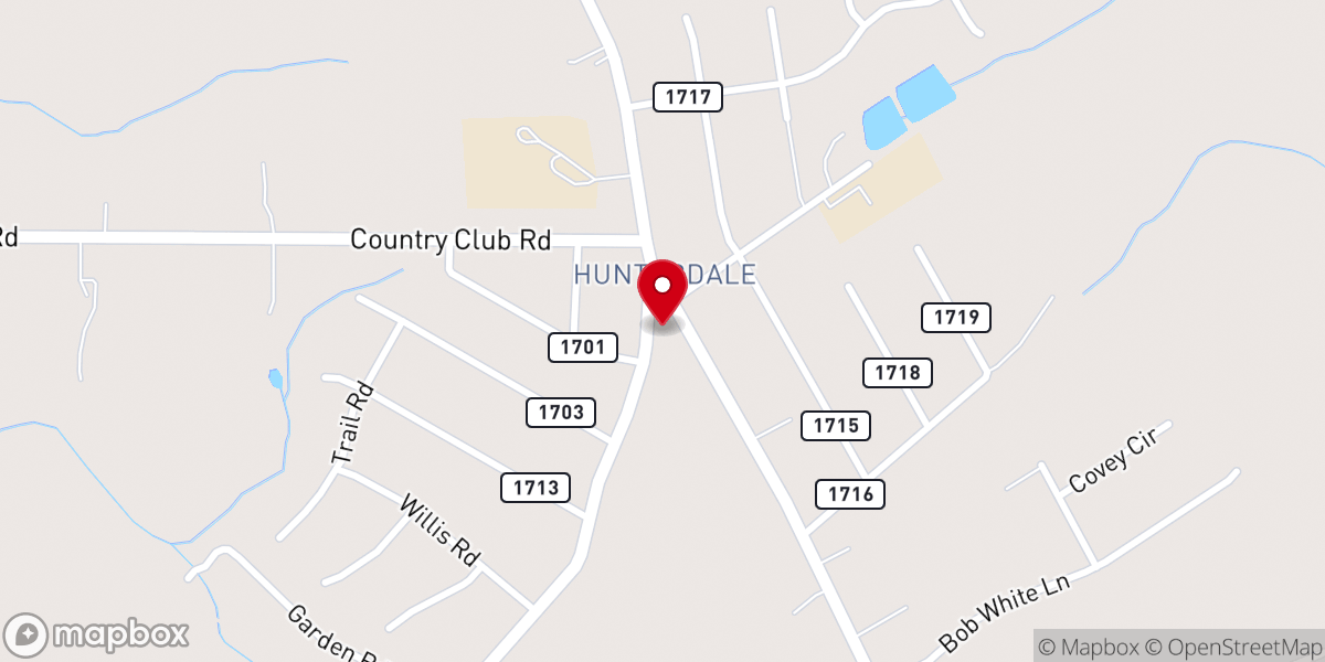 Map showing location of Union Church