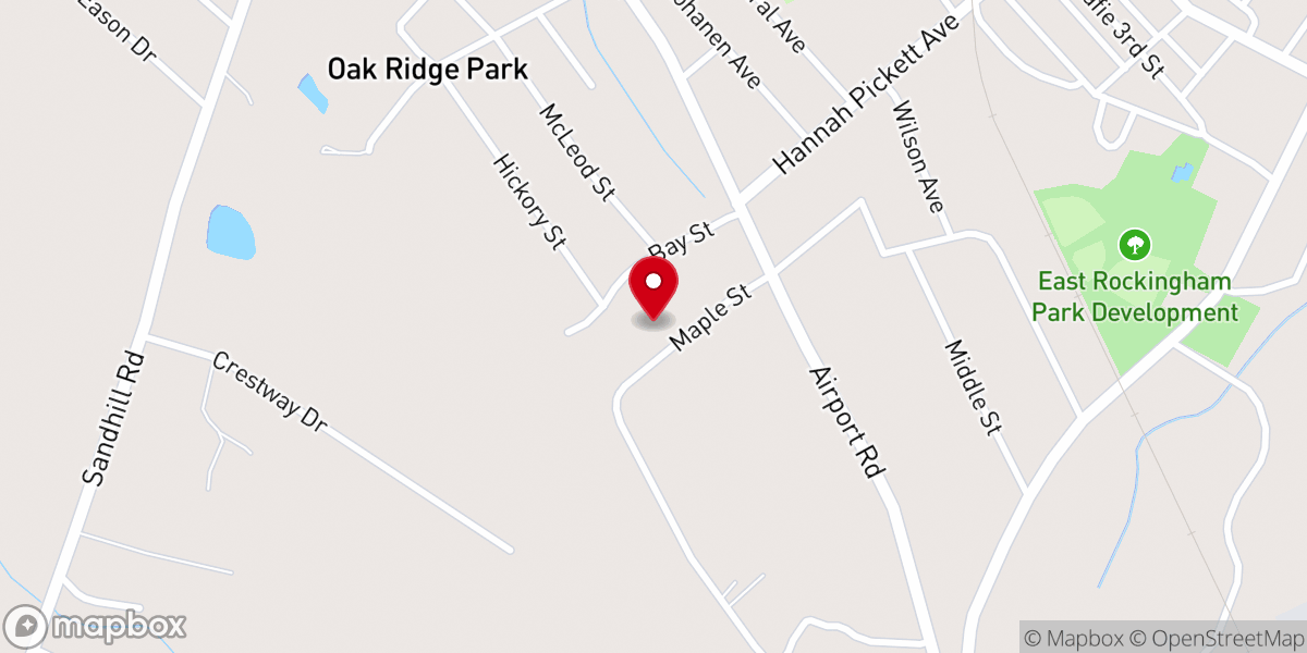 Map showing location of Maple Street Church