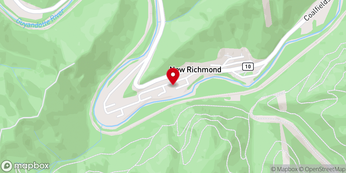 Map showing location of New Richmond Chapel