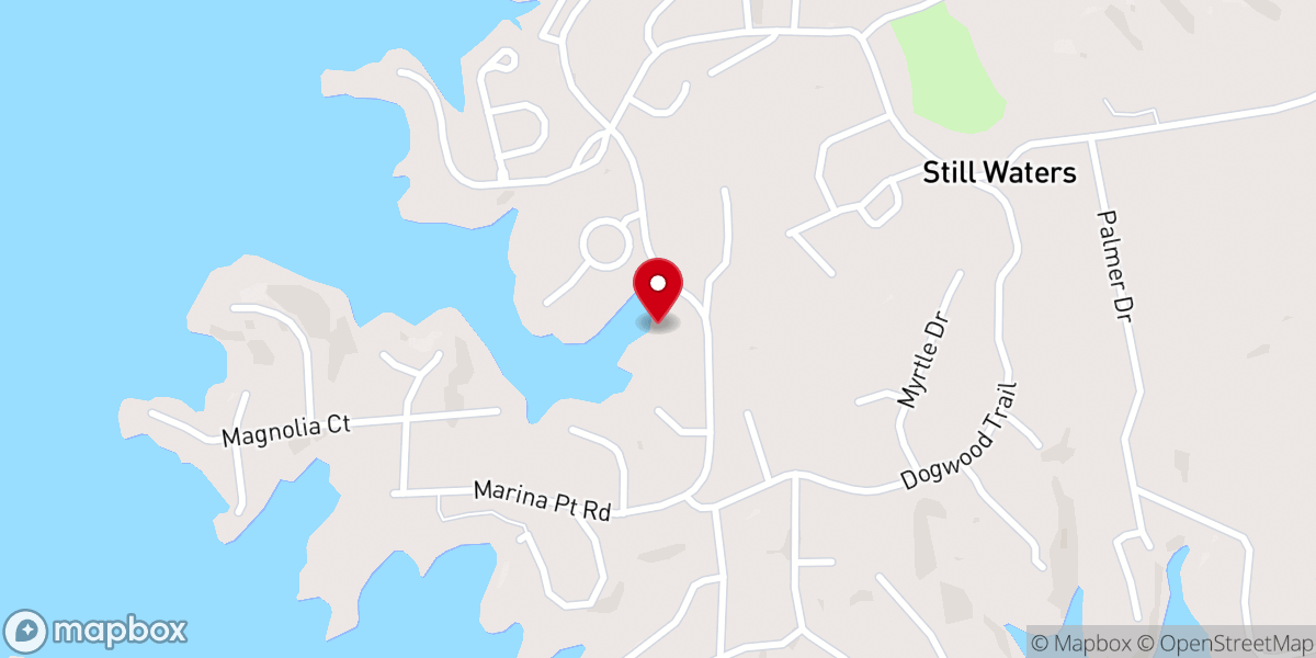 Map showing location of Church of the Living Waters at Stillwaters Inc