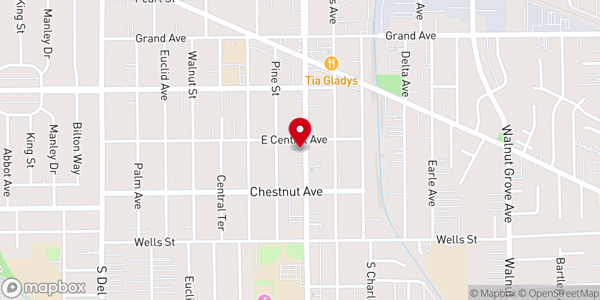Map showing location of San Gabriel Wedding Chapels