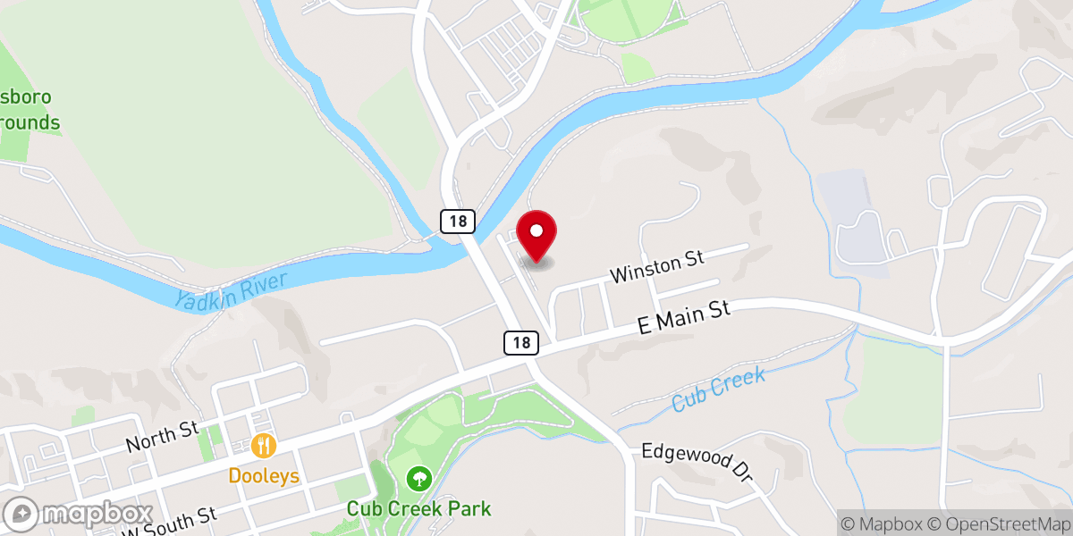 Map showing location of Hope Church