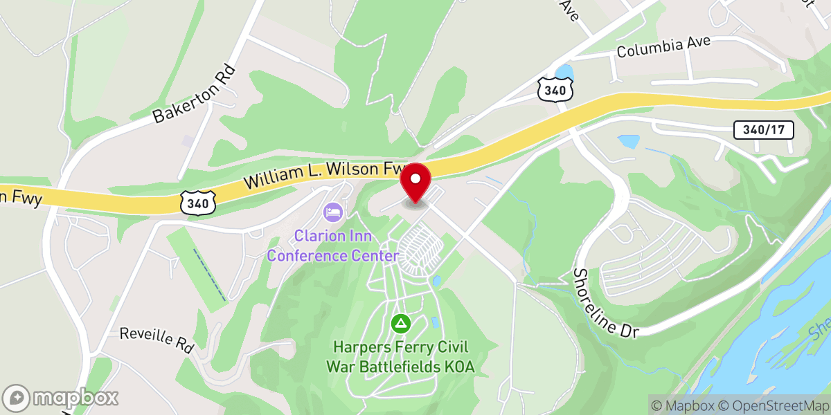 Map showing location of Bolivar Pentecostal Church