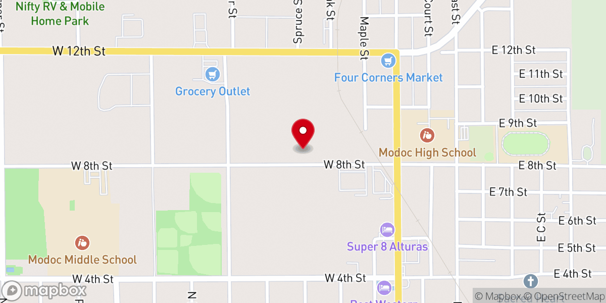 Map showing location of Rivers of Life Church