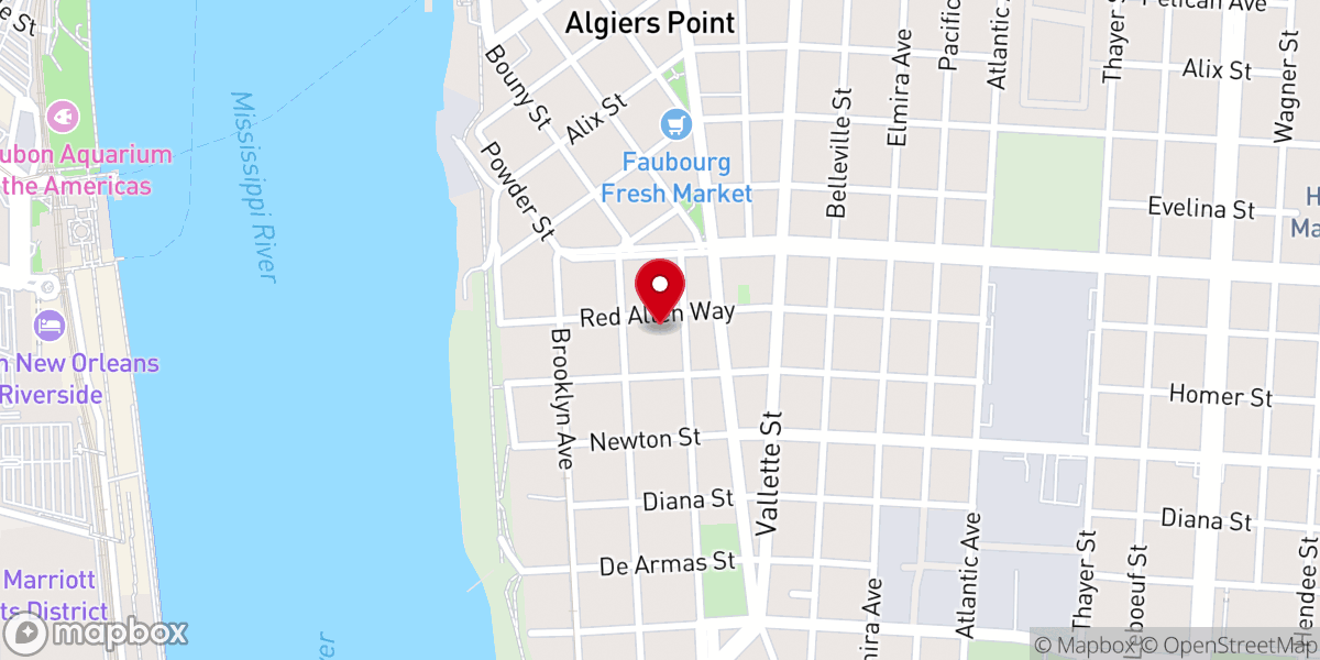 Map showing location of New Joy Evangelistic Center