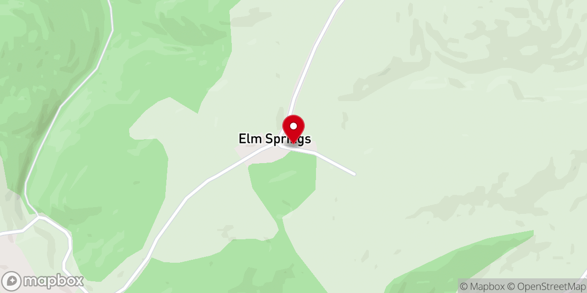 Map showing location of Elm Springs United Baptist Church of Jesus Christ