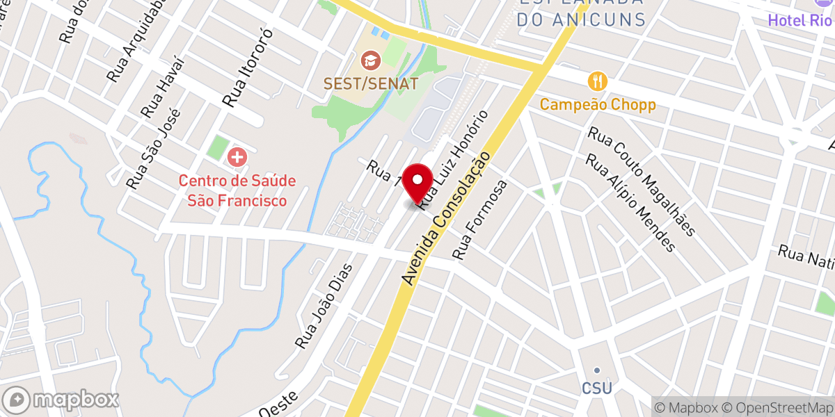 Map showing location of Assembleia de Deus Cidade Jardim