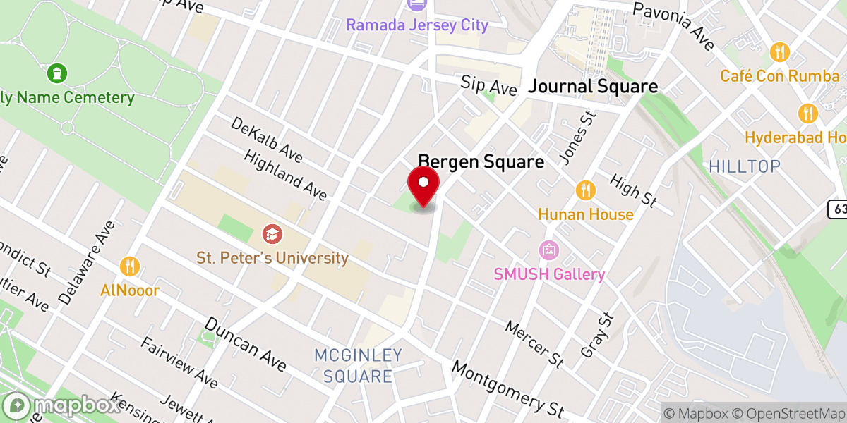 Map showing location of St. George & St. Shenouda Coptic Orthodox Church