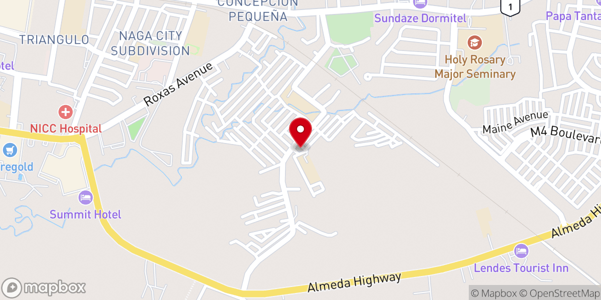 Map showing location of International Baptist Church (IBC-Naga)