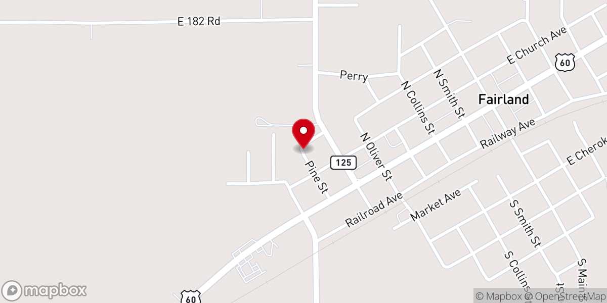 Map showing location of St Paul's Lutheran Church