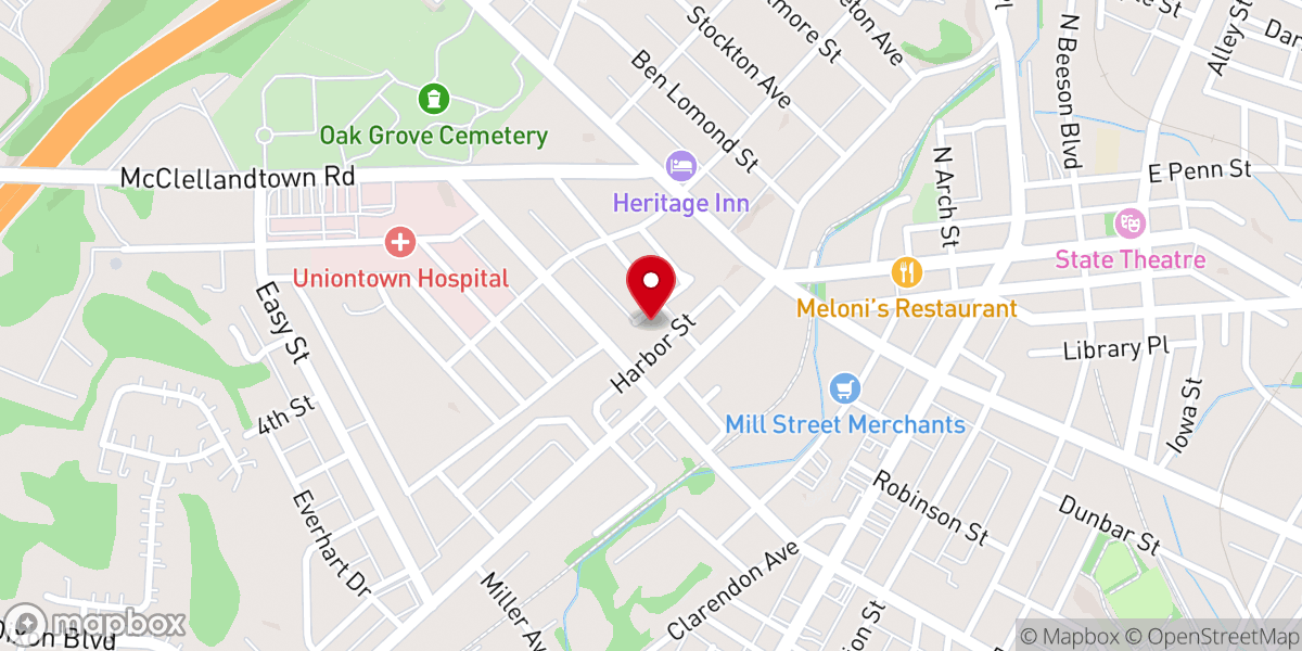 Map showing location of Bible Baptist Church