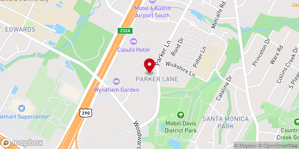 Map showing location of Korean Baptist Church