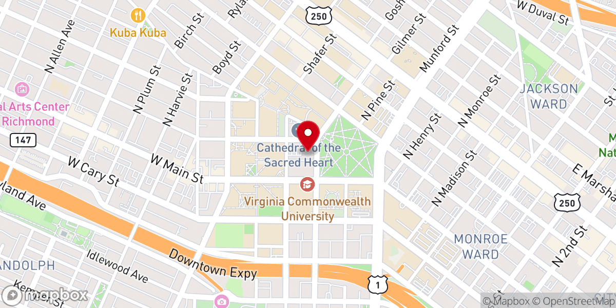 Map showing location of Grace and Holy Trinity Episcopal Church