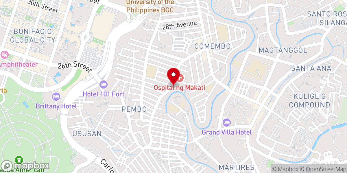 Map showing location of St. John of the Cross Parish