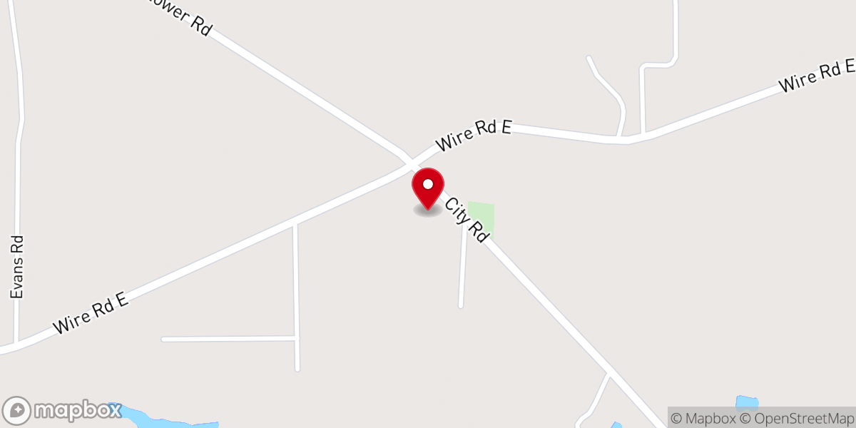 Map showing location of Sunflower Baptist Church