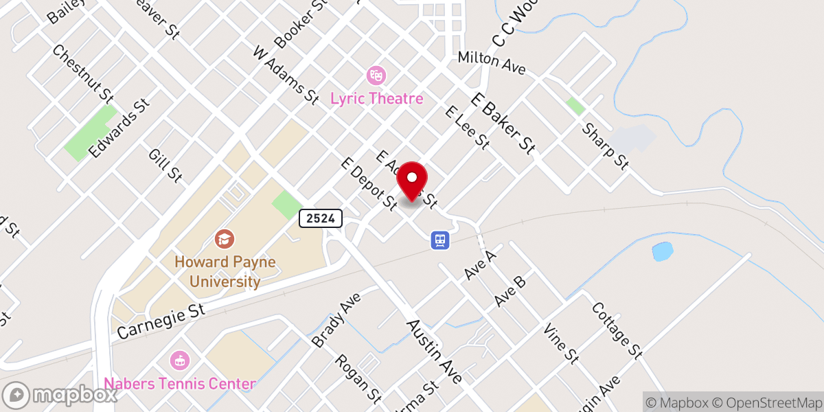Map showing location of Adams Street Community Center
