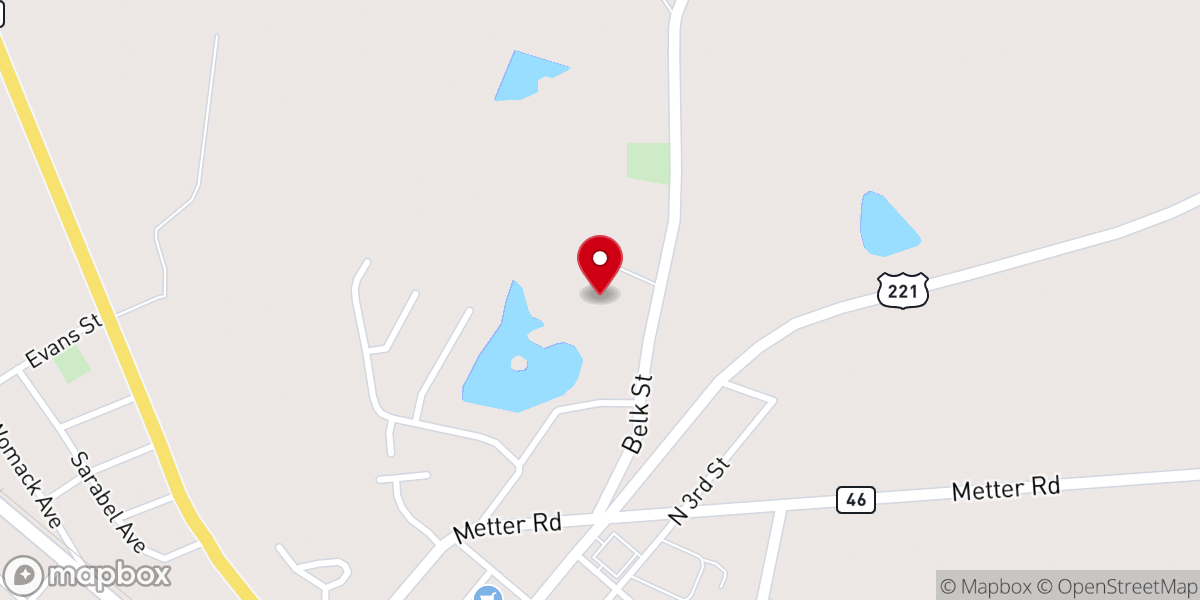 Map showing location of Running Feet for Christ Christian Center Inc