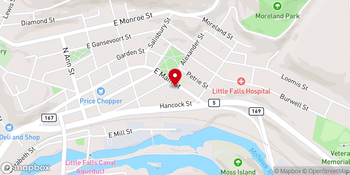 Map showing location of Holy Family Parish